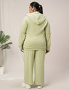 Women Plus Size Lounge Pajama Co-Ord Set- Light Green