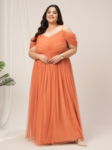 Plus Size Off The Shoulder Maxi Party Dress