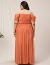 Plus Size Off The Shoulder Maxi Party Dress