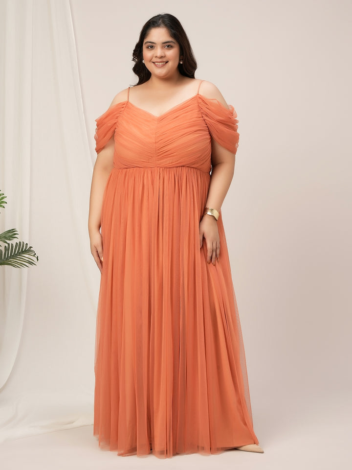 Plus Size Off The Shoulder Maxi Party Dress