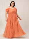 Plus Size Off The Shoulder Maxi Party Dress