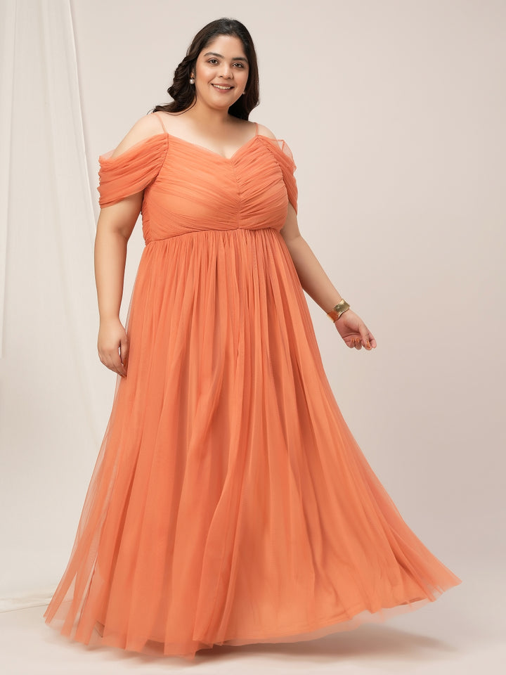 Plus Size Off The Shoulder Maxi Party Dress