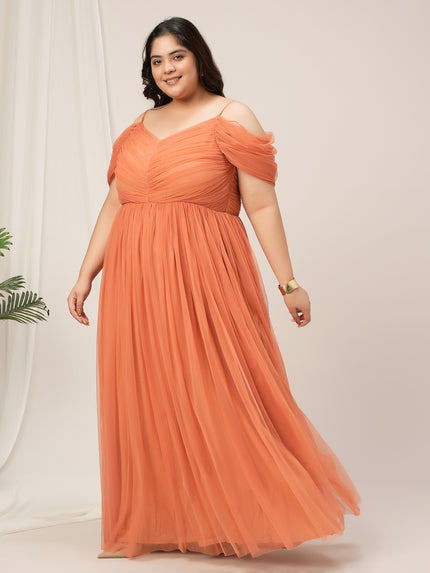 Plus Size Off The Shoulder Maxi Party Dress