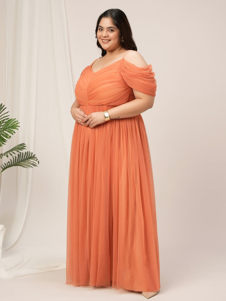 Plus Size Off The Shoulder Maxi Party Dress