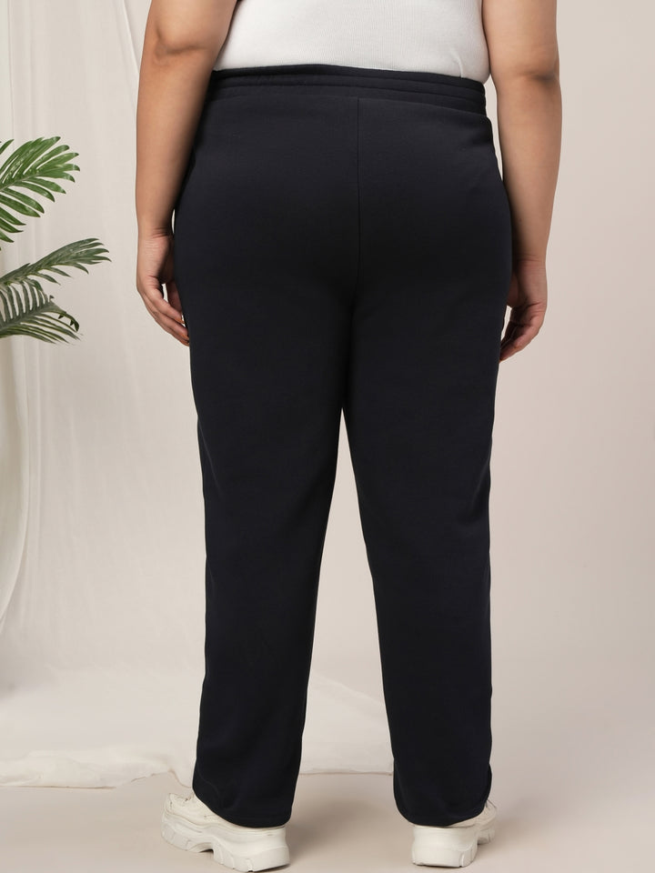 Women Plus Size Winter Co-Ord Set- Navy Blue