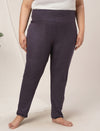 Women Plus Size High Rise Printed Leggings- Purple
