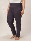 Women Plus Size High Rise Printed Leggings- Purple