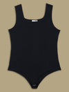 Women Plus Size Sleeveless Bodysuit- Black