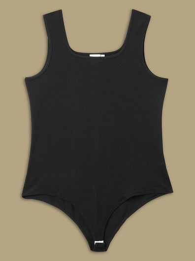 Women Plus Size Sleeveless Bodysuit- Navy Blue