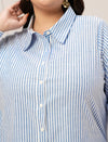 Women Plus Size Stripe Shirt