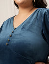 Plus Size Velvet Maxi Evening Dress