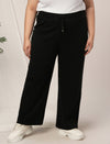 Women Plus Size Lounge Pajama Co-Ord Set- Black