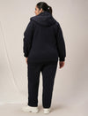 Women Plus Size Winter Co-Ord Set- Navy Blue