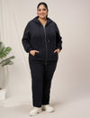 Women Plus Size Winter Co-Ord Set- Navy Blue