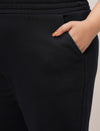 Women Plus Size Winter Fleece Flare Pants- Navy Blue