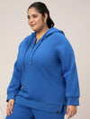 Women Plus Size Winter Hoodie- Cobalt Blue