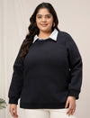 Women Plus Size Winter Layered-Look Sweatshirt