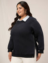 Women Plus Size Winter Layered-Look Sweatshirt