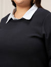 Women Plus Size Winter Layered-Look Sweatshirt
