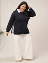 Women Plus Size Winter Layered-Look Sweatshirt
