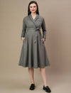 Woolen Maternity Blazer Dress