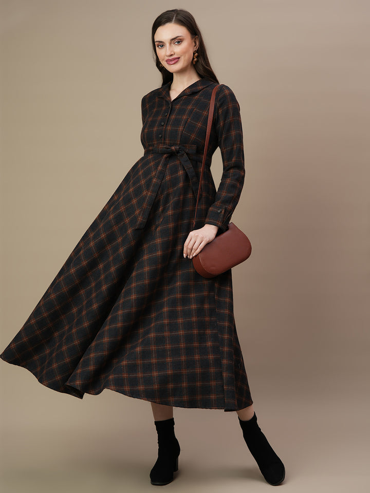 Woolen Maternity Maxi Dress