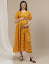 Yellow Maternity Maxi Dress