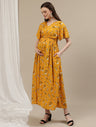 Yellow Maternity Maxi Dress