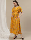 Yellow Maternity Maxi Dress