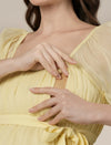 Yellow Maternity & Nursing Chiffon Long Dress