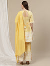 3pc. Maternity Embroidery Sharara Suit- Yellow