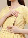 3pc. Yellow Maternity Sharara Suit