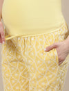 3pc. Maternity Embroidery Sharara Suit- Yellow