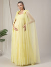 Yellow Ruffle Maternity Dress
