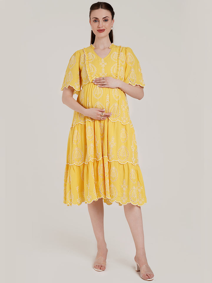 Yellow Summer Maternity Dress