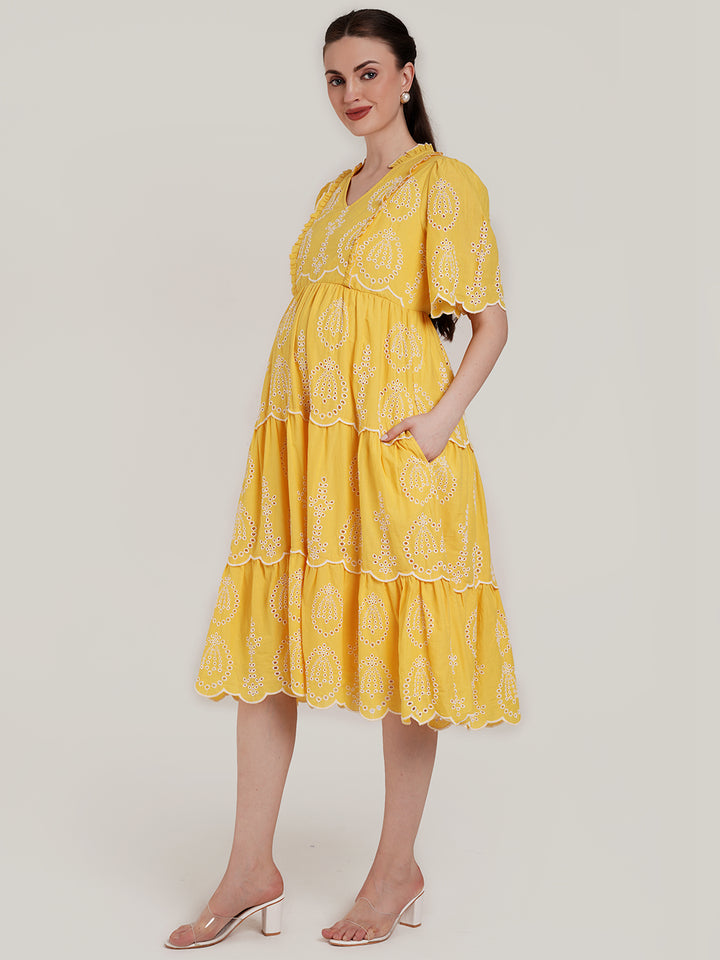 Yellow Summer Maternity Dress