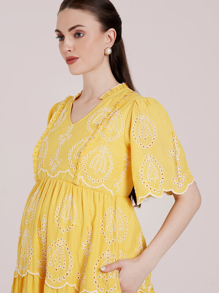 Yellow Summer Maternity Dress