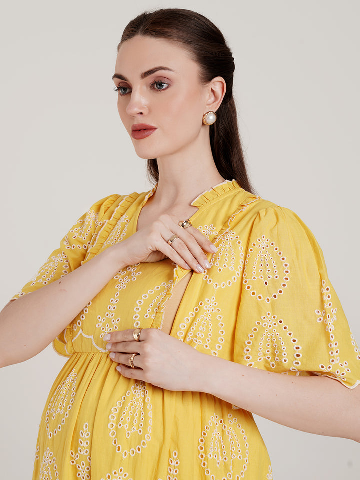 Yellow Summer Maternity Dress