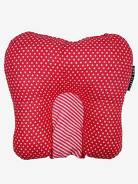 Baby Flat Head Pillow Pink Polka Dots
