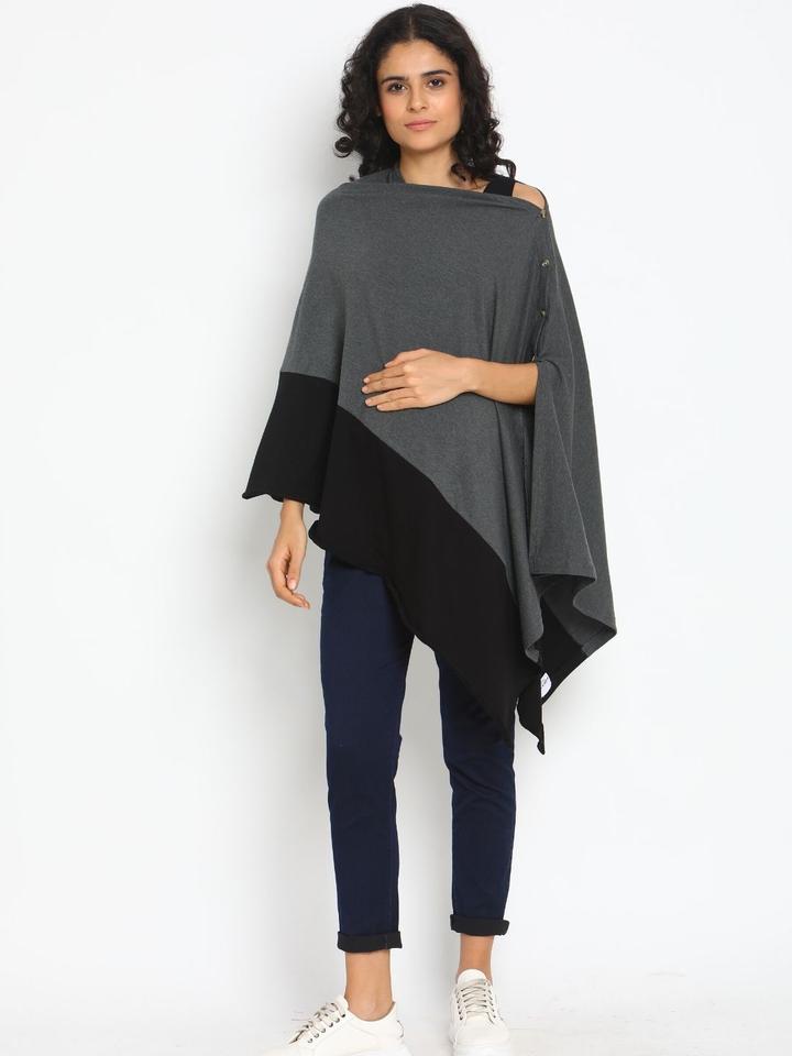 Mama Luxury Poncho/Scarf Maternity & Nursing Cover in Mocha