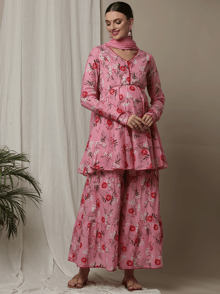 Maternity Kurta & Sharara Suit Set