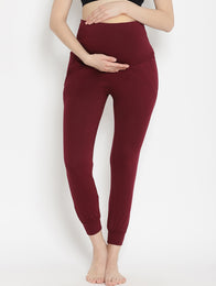 Cotton Jersey Maternity Jogger Pants