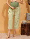 Pregnancy Lounge Capri Pants- Green