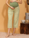 Pregnancy Lounge Capri Pants- Green