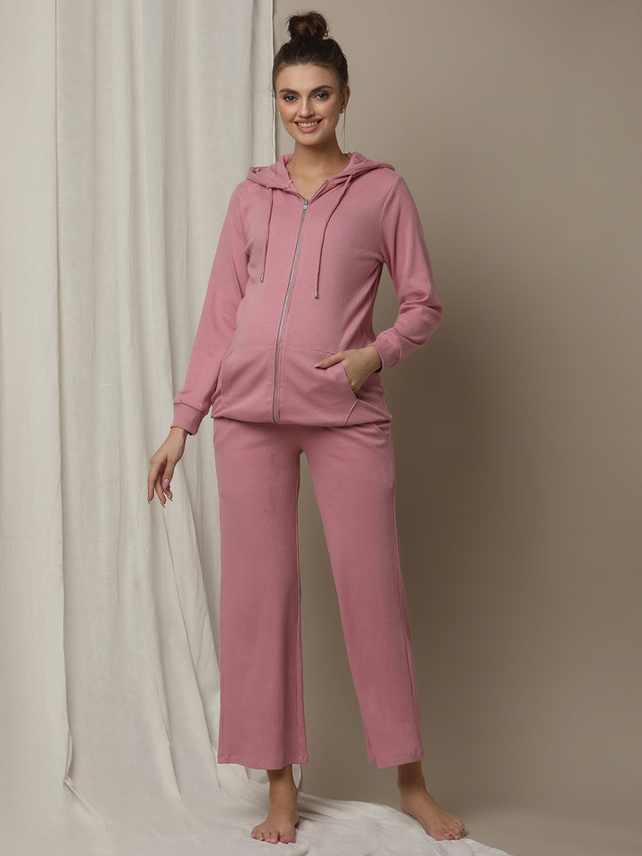 2pc. Maternity Pyjama + Hoodie Set