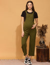 Maternity Dungarees- Forest Green