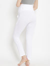 Straight-Leg Maternity Pants- White