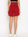 Maternity Active Shorts Set- Maroon
