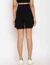 Maternity Double Layered Shorts- Black