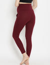 Cotton Maternity Leggings- Wine Berry